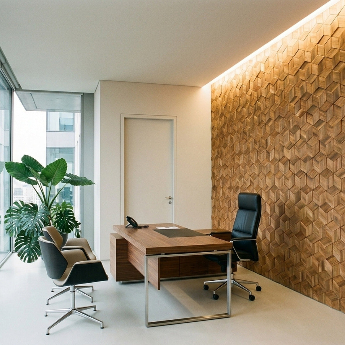 Panneau Bois Décoratif Mural | Pin Frais | 30×35 cm