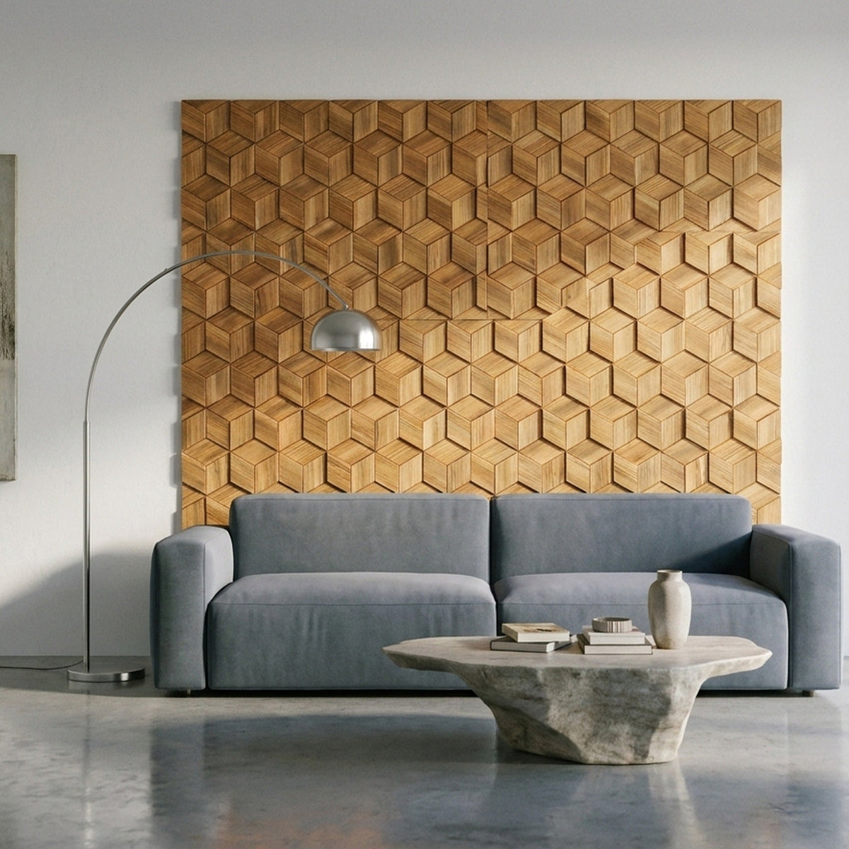 Panneau Bois Décoratif Mural | Pin Frais | 30×35 cm