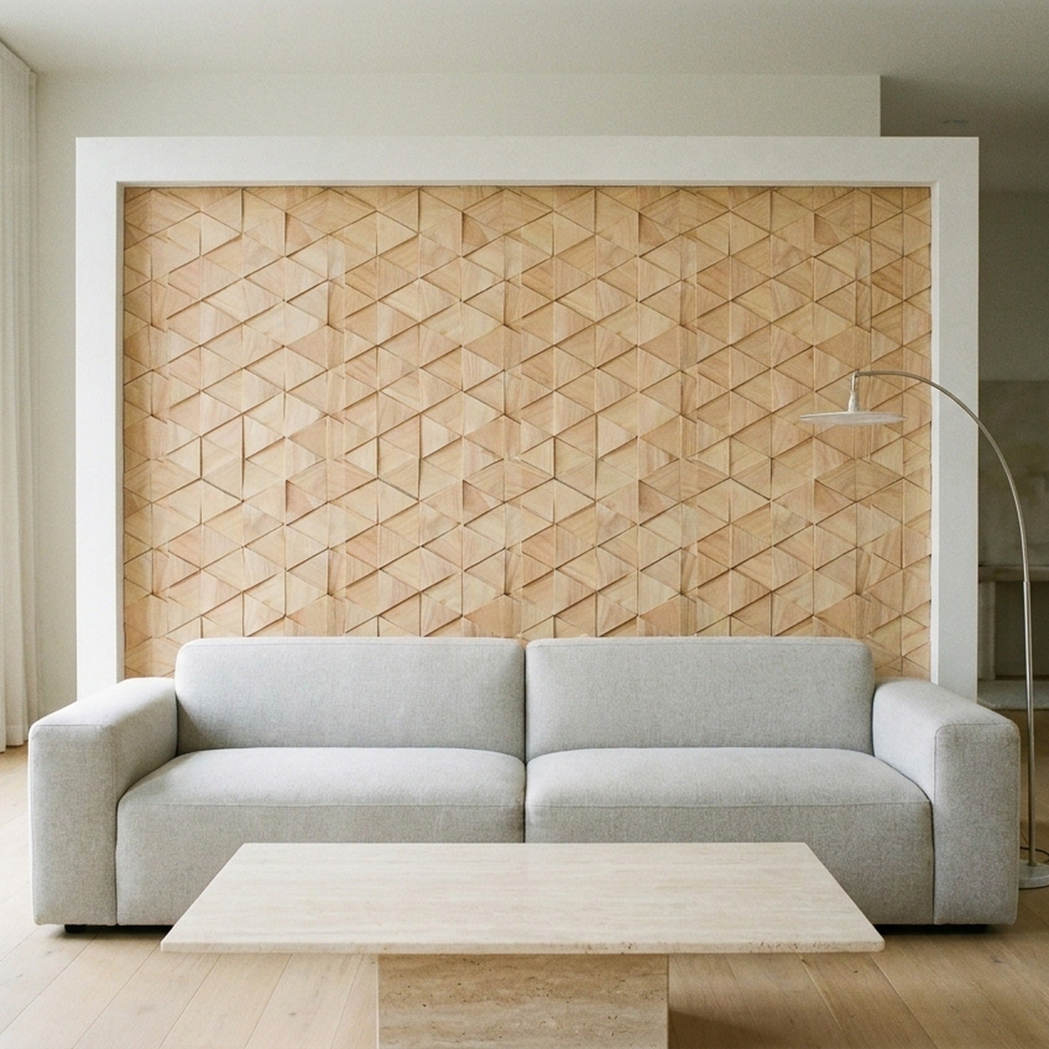 Panneau Bois Décoratif Mural | Hévéa Compact | 28×30 cm