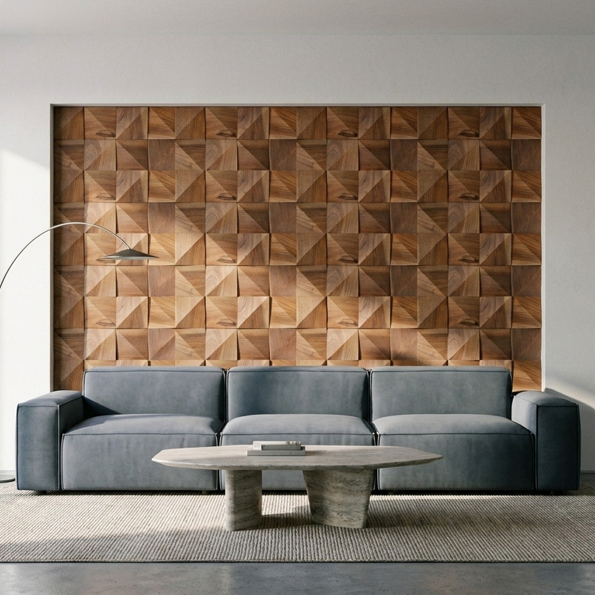 Panneau Bois Décoratif Mural | Slim Noyer | 20×40 cm
