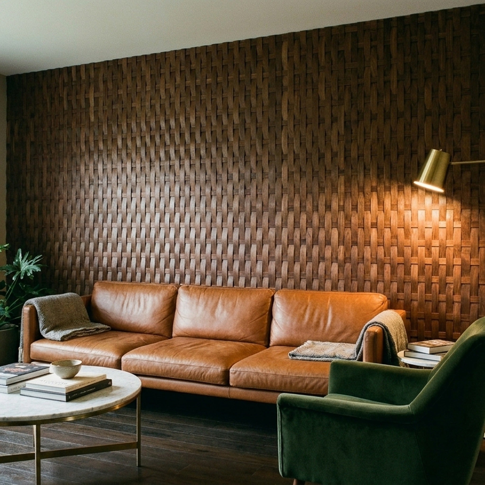 Panneau Bois Décoratif Mural | Noyer Deep Dusk | 30×30 cm