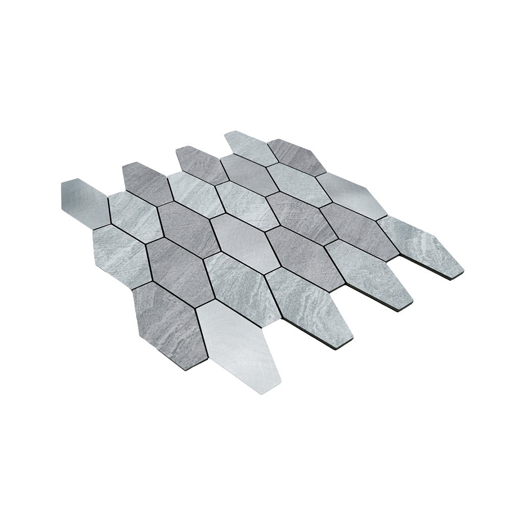 Crédence adhésive | Picket Argent | 30×30 cm