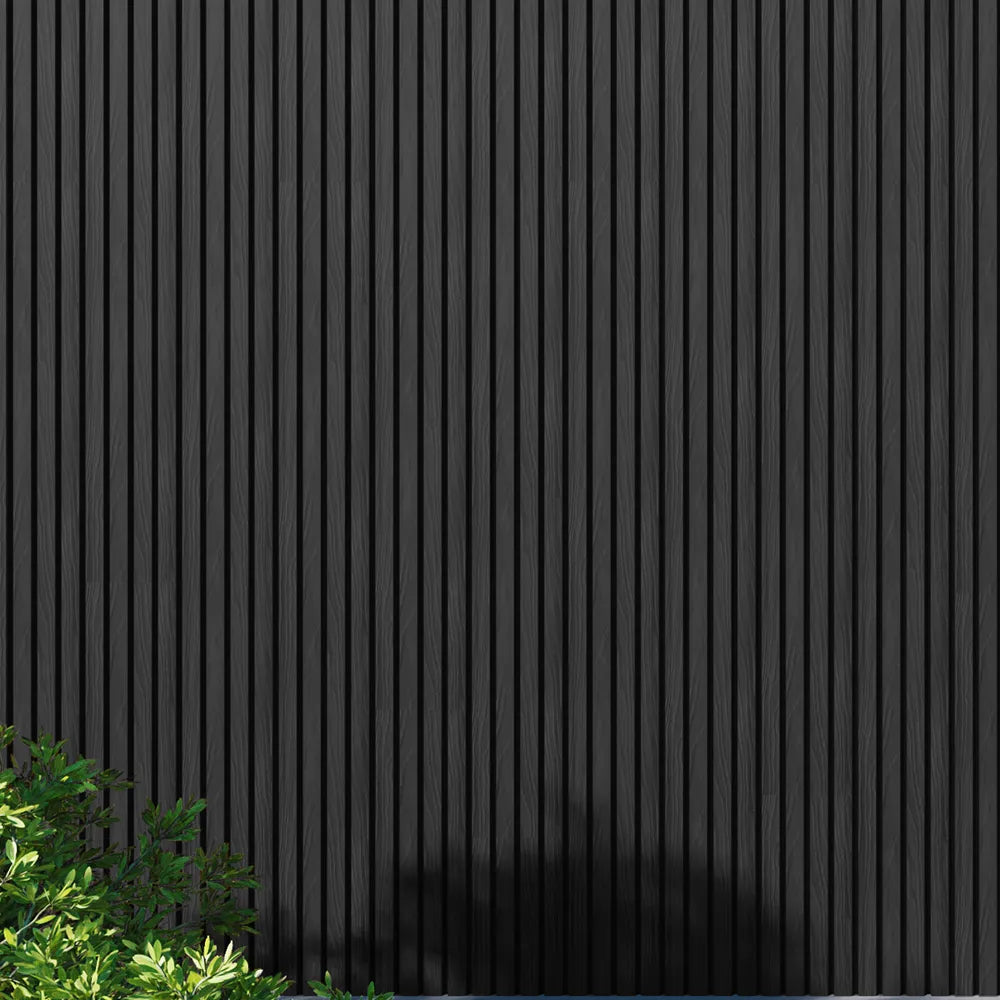 Panneau Extérieur Noir 290CM | Façade | Jardin | Texture Bois 3D