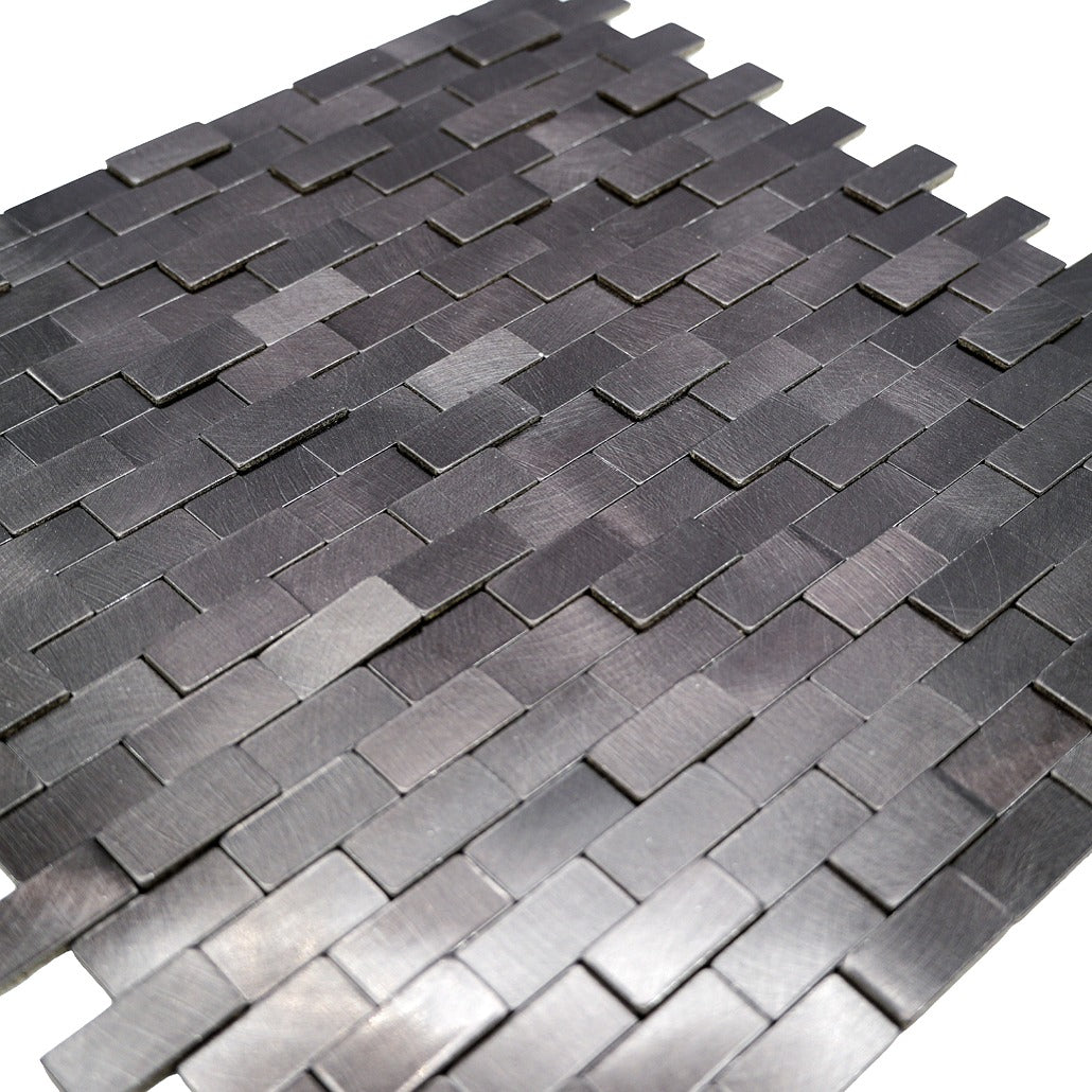 Crédence adhésive | Plaquette 3D Graphite | 30×29,8 cm
