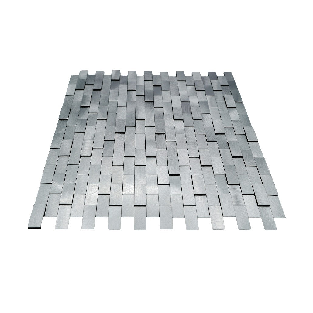 Crédence adhésive | Plaquette 3D Argent | 30×29,8 cm