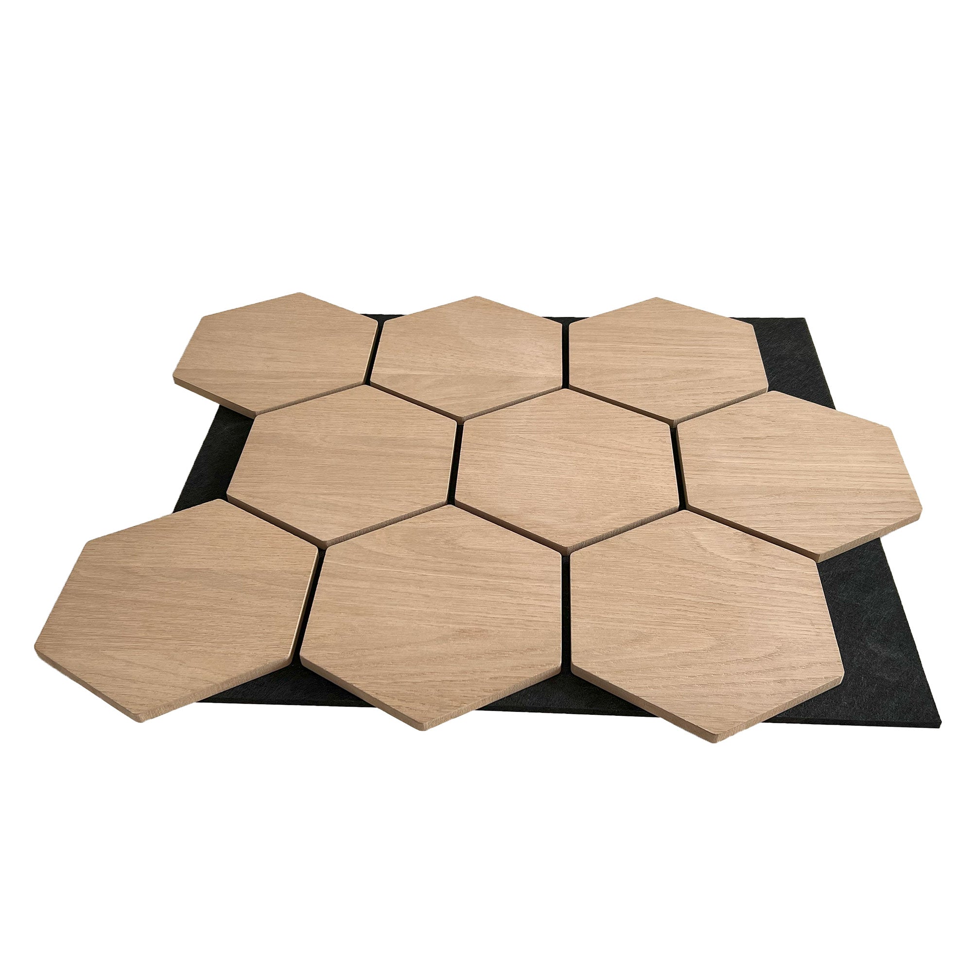Panneau Mural Hexagonal | Chêne Naturel 81 cm | Acoustique