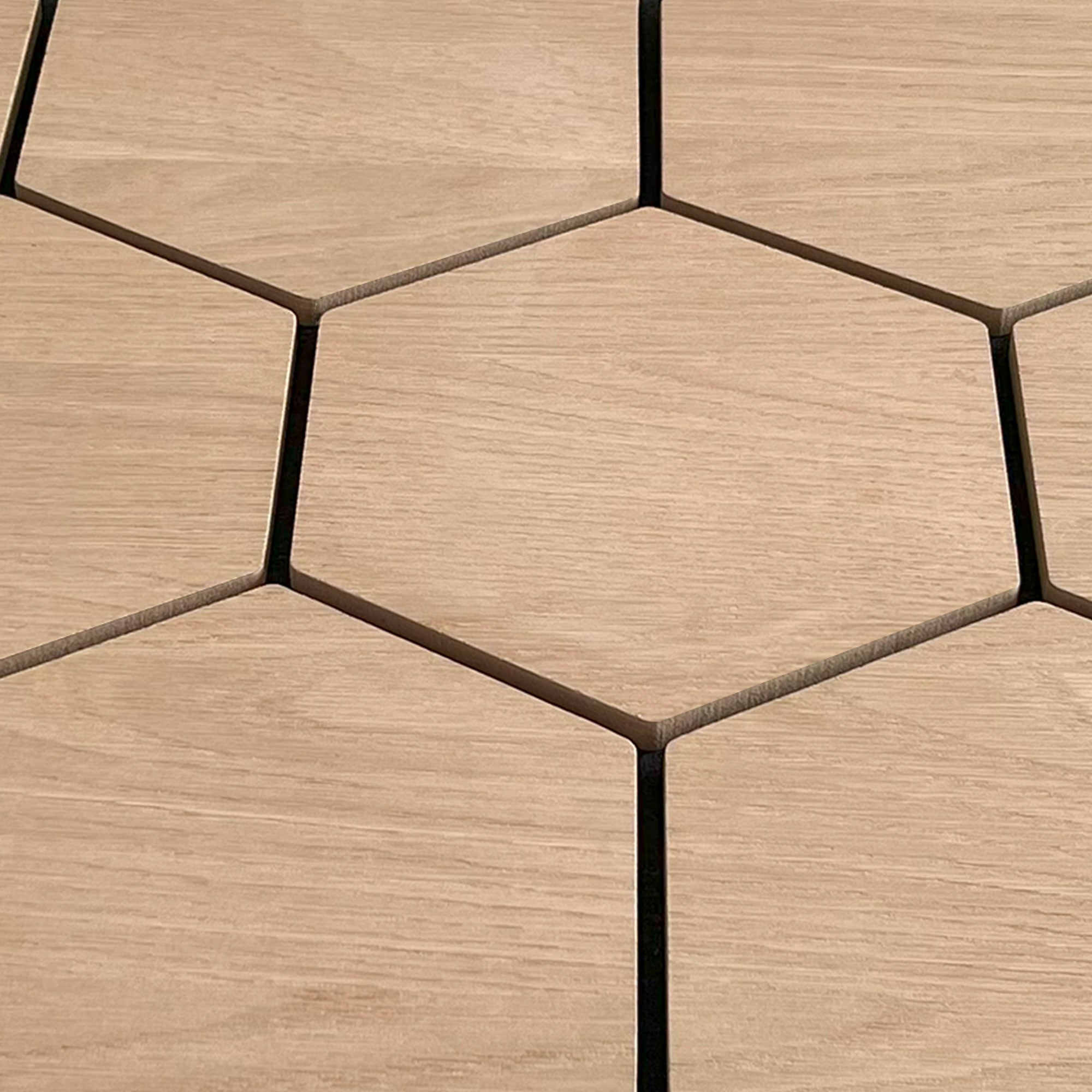Panneau Mural Hexagonal | Chêne Naturel 81 cm | Acoustique
