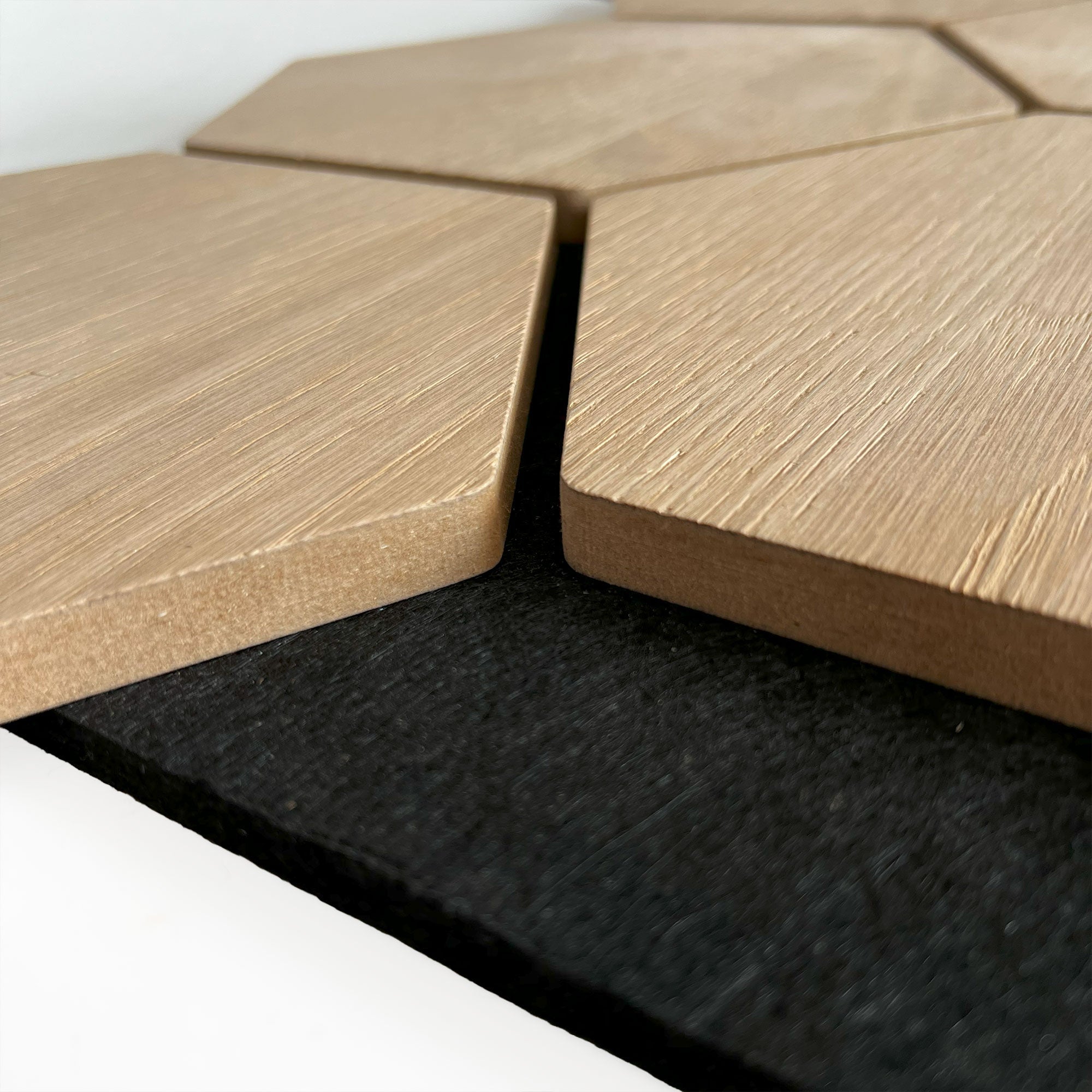Panneau Mural Hexagonal | Chêne Naturel 81 cm | Acoustique