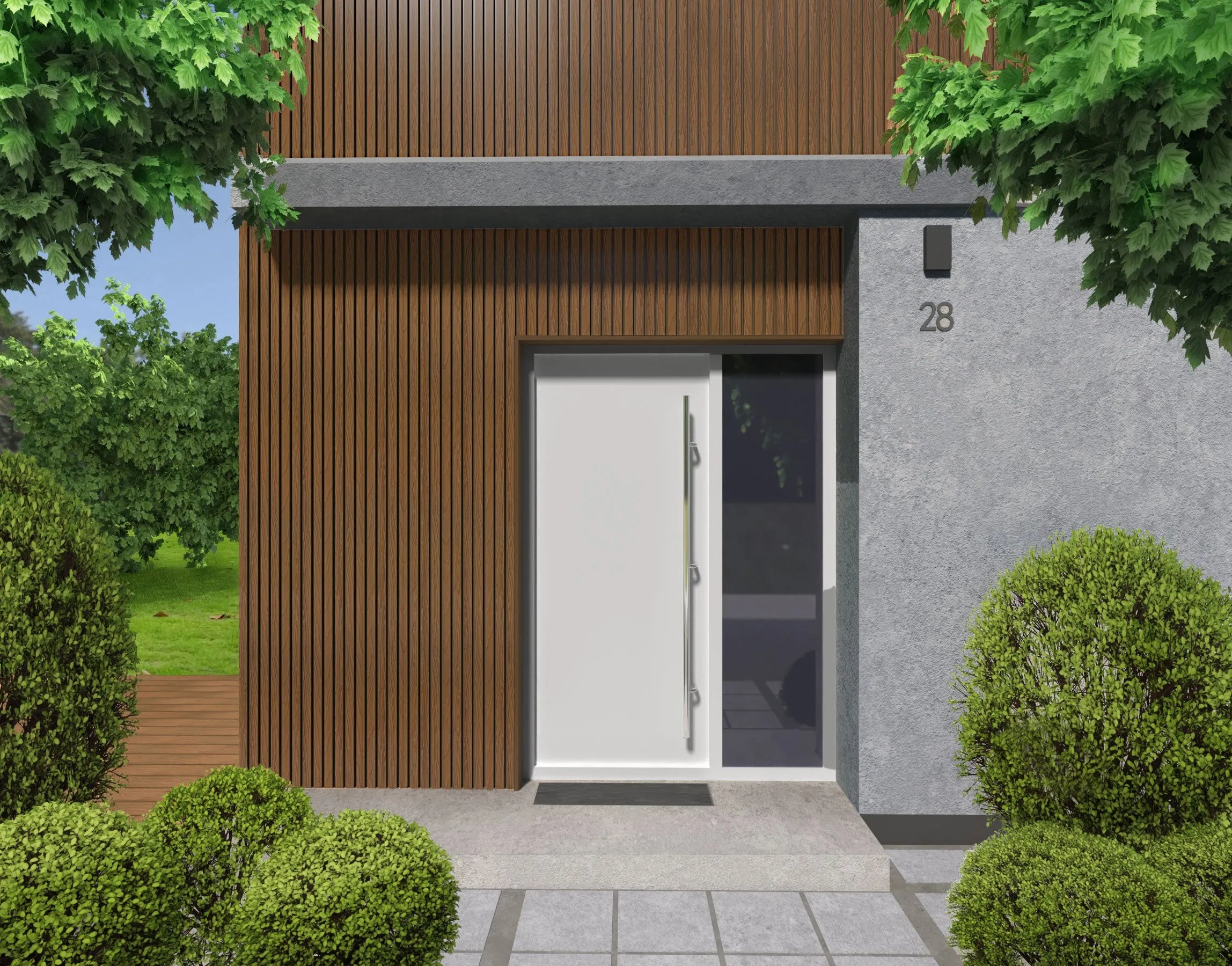 Panneau Extérieur Chêne 290CM | Façade | Jardin | Texture Bois 3D