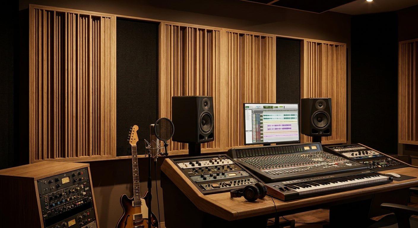 Panneaux bois acoustiques pour enregistrement musical