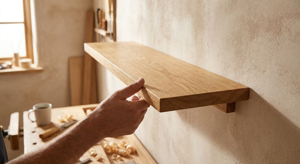 Panneau bois pour étagère murale sur mesure