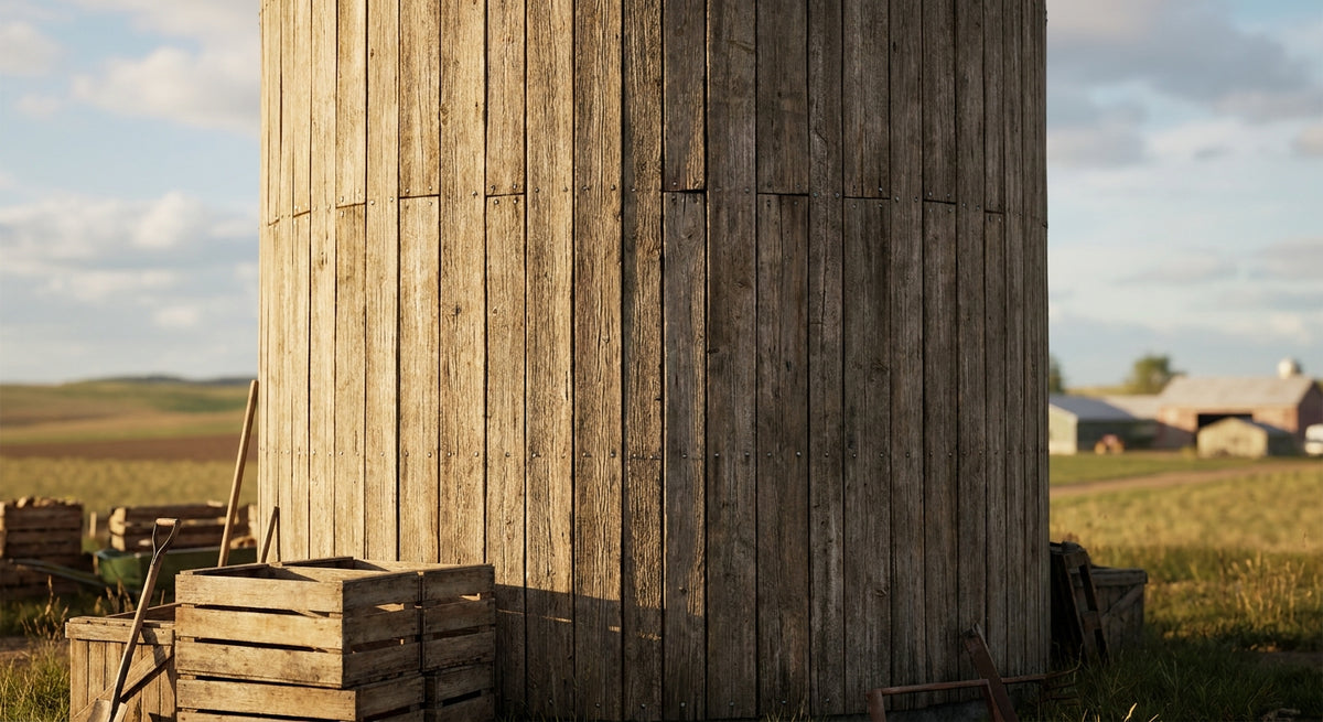 Panneau bois extérieur pour silo agricole