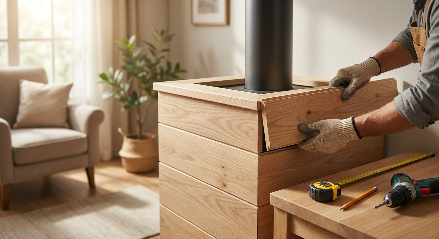 Comment réaliser un habillage bois pour colonne de chauffage