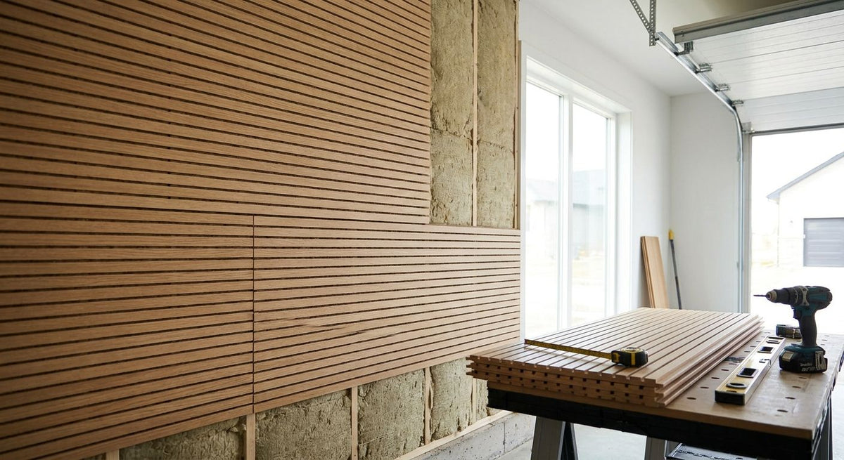 Comment isoler un garage avec des panneaux acoustiques bois