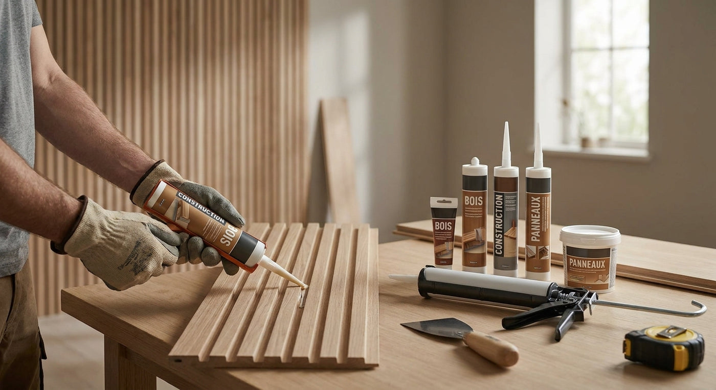 Comment choisir la bonne colle pour panneaux muraux bois