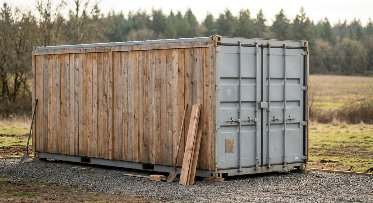 Panneau bois pour habillage de conteneur de stockage