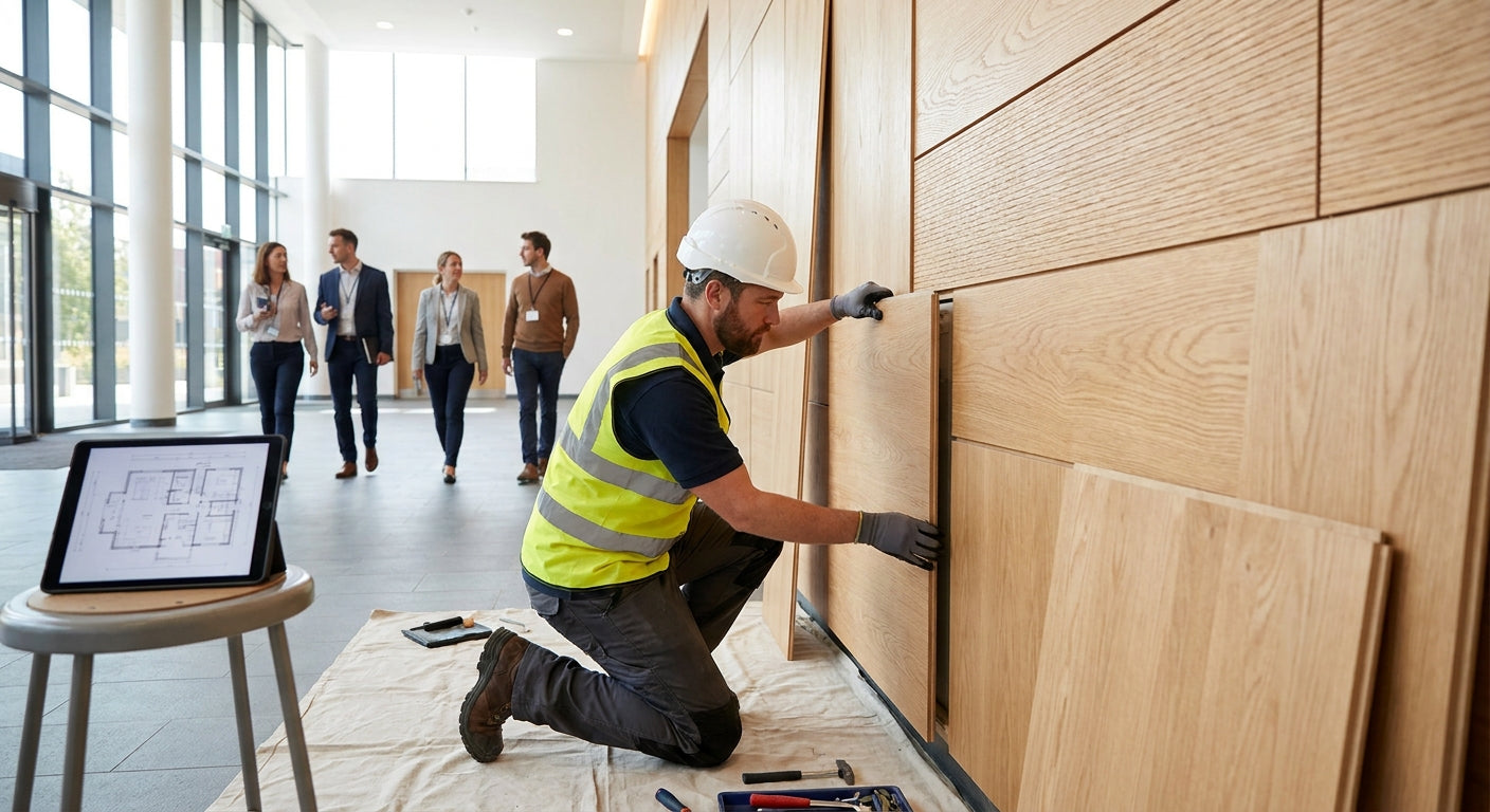 Comment mettre un panneau mural bois aux normes ERP