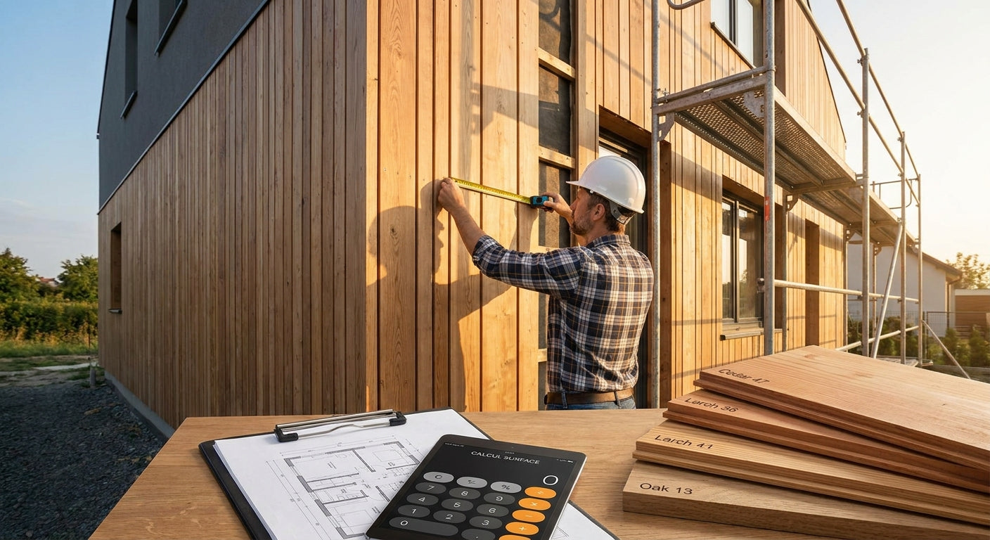 Comment calculer la surface de panneaux bois pour une façade