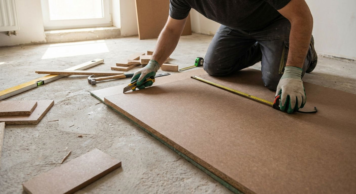 Comment poser un panneau de particules au sol