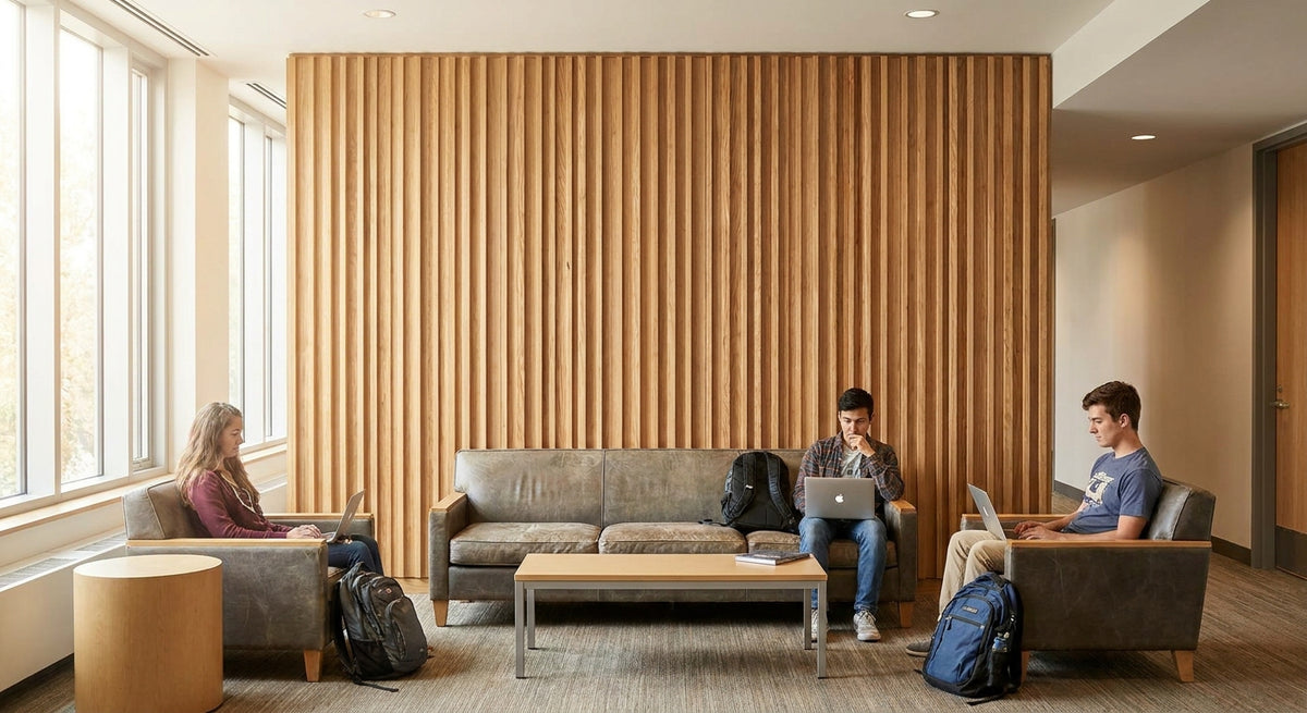 Panneau mural bois pour résidence étudiante