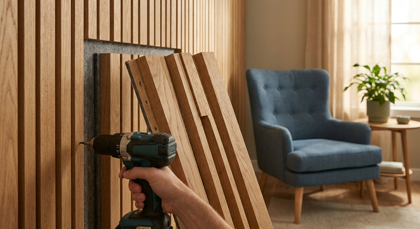 Comment installer un panneau acoustique bois chêne