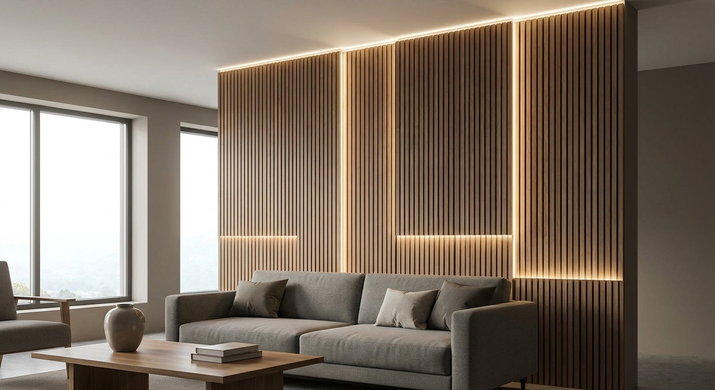 Panneaux acoustiques muraux avec éclairage LED intégré