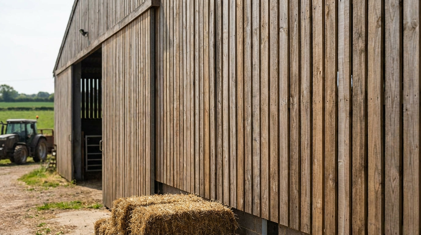 Bardage bois pour hangar agricole
