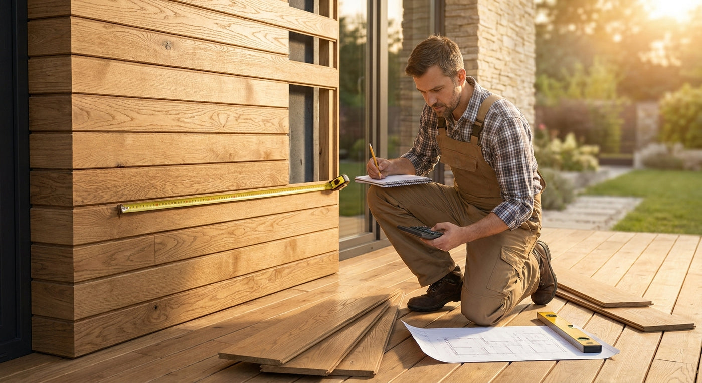 Comment calculer le nombre de panneaux bois extérieurs chêne