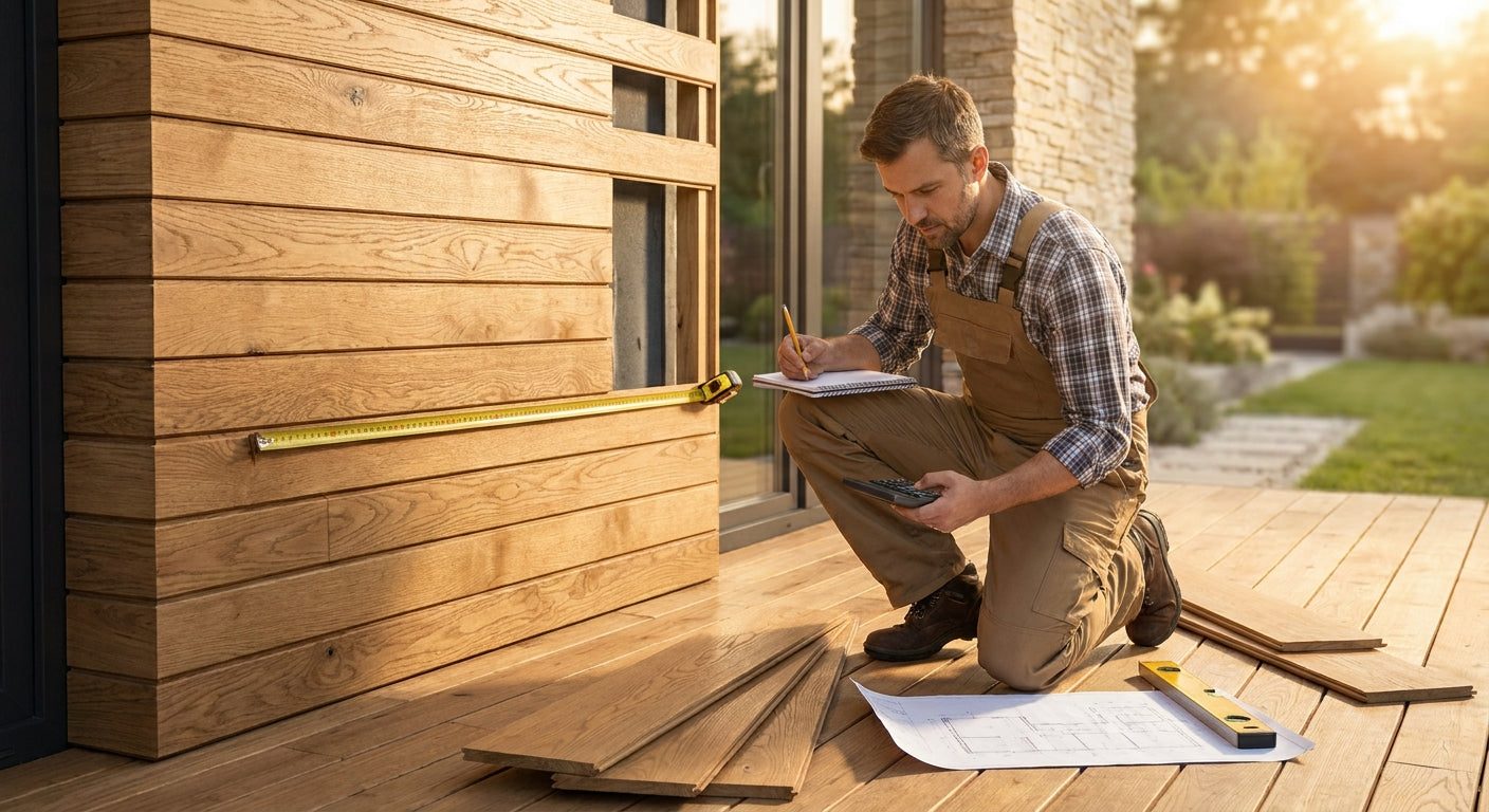 Comment calculer le nombre de panneaux bois extérieurs chêne