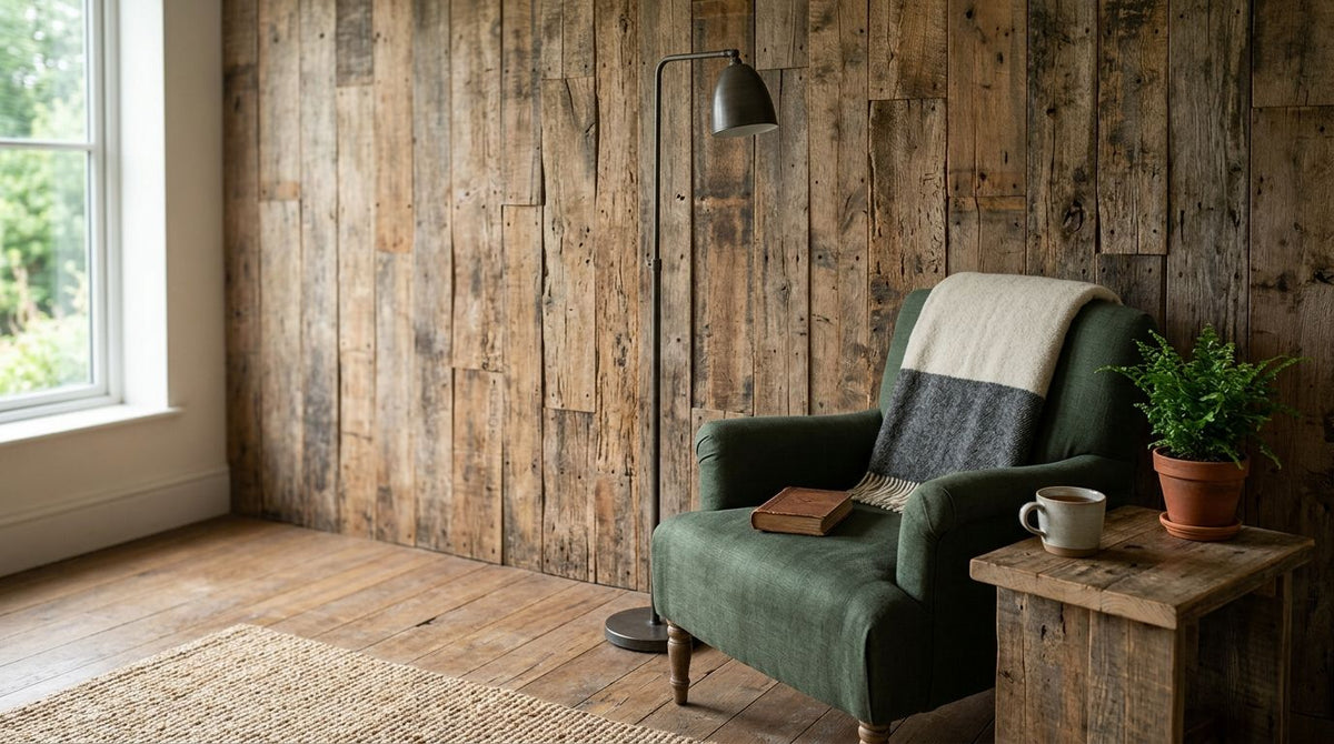 Panneau bois vieilli pour effet patiné en intérieur