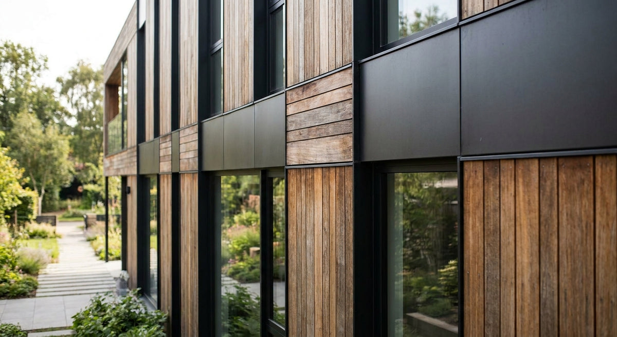 Comment associer panneaux bois et métal en façade