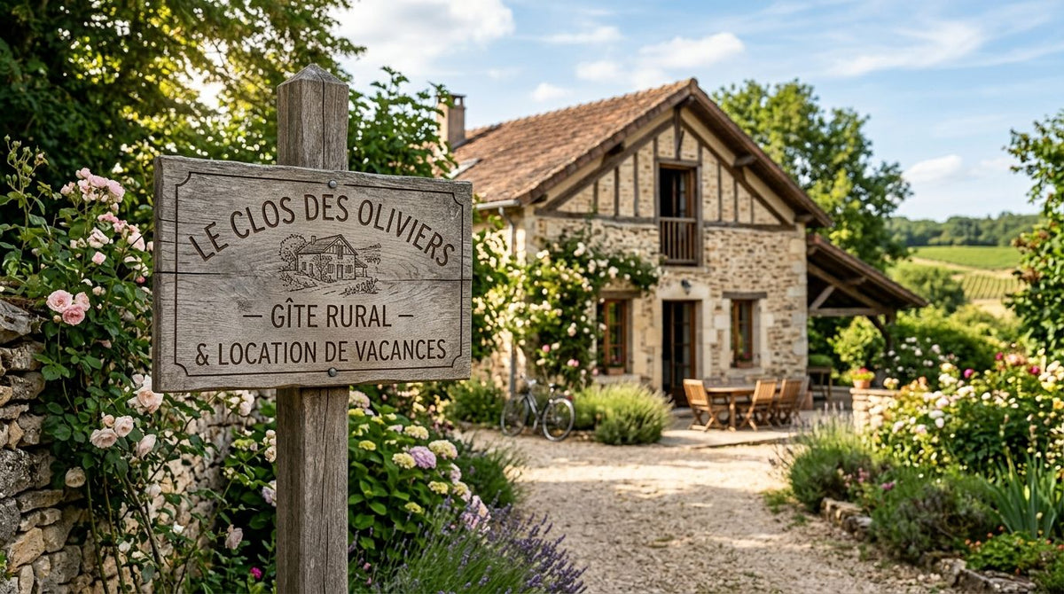 Panneau bois extérieur pour gîte rural et location de vacances