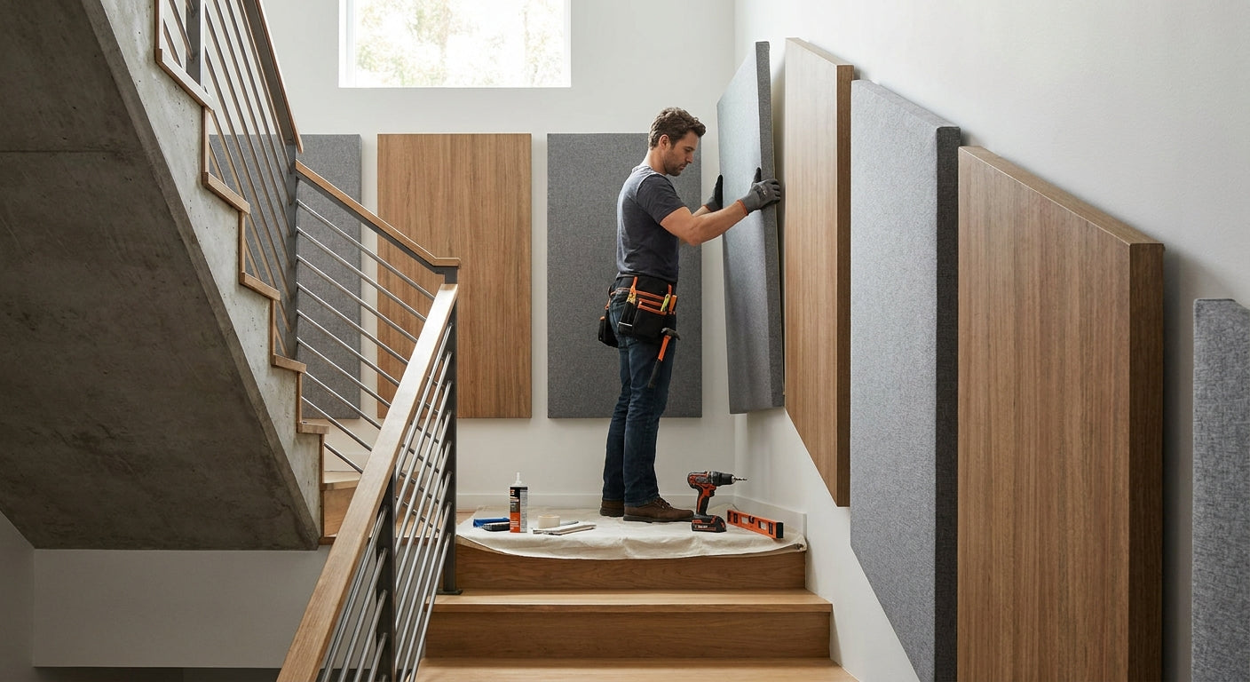 Comment installer des panneaux acoustiques dans une cage d'escalier