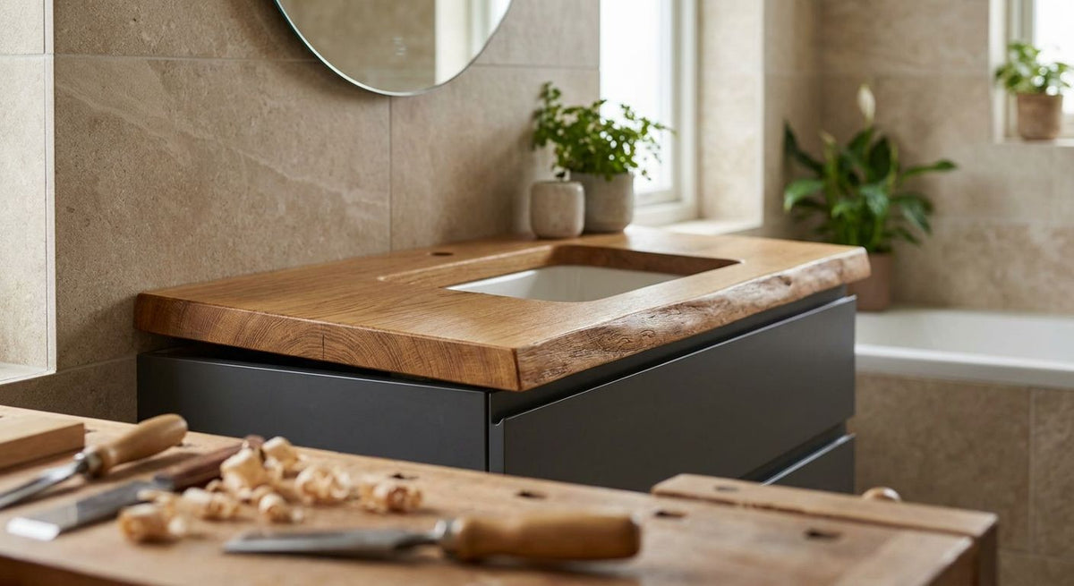 Panneau bois pour meuble de salle de bain sur mesure