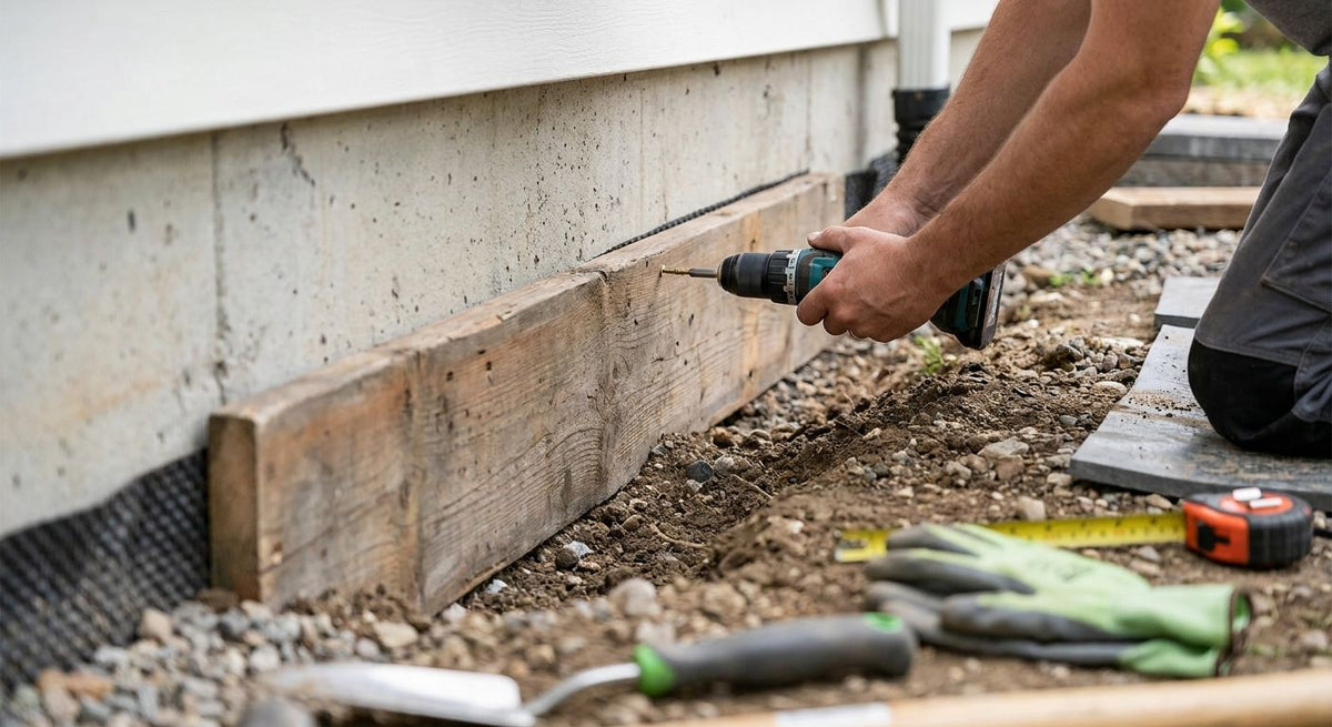 Comment fixer un panneau bois extérieur sur mur enterré de sous-sol