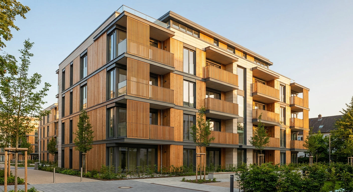 Panneau bois extérieur pour programme immobilier neuf