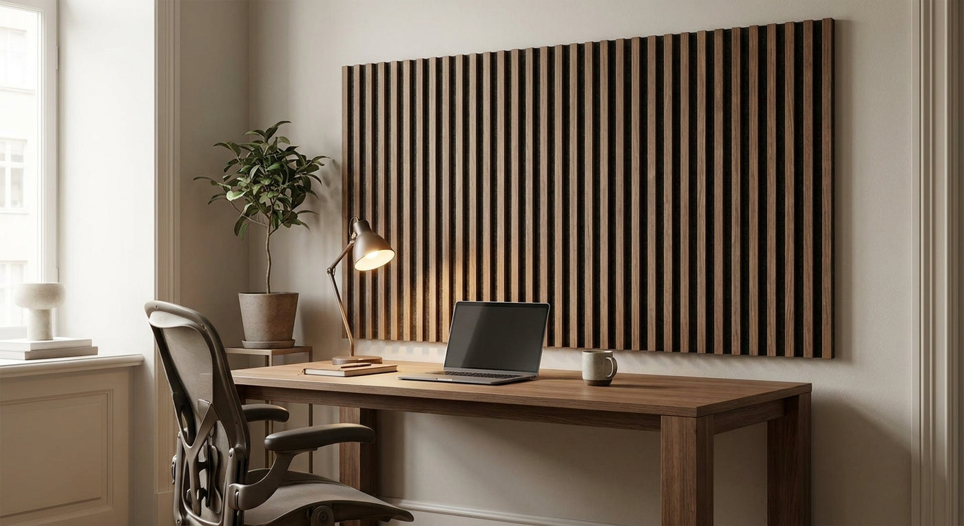 Panneau acoustique mocca pour bureau à domicile