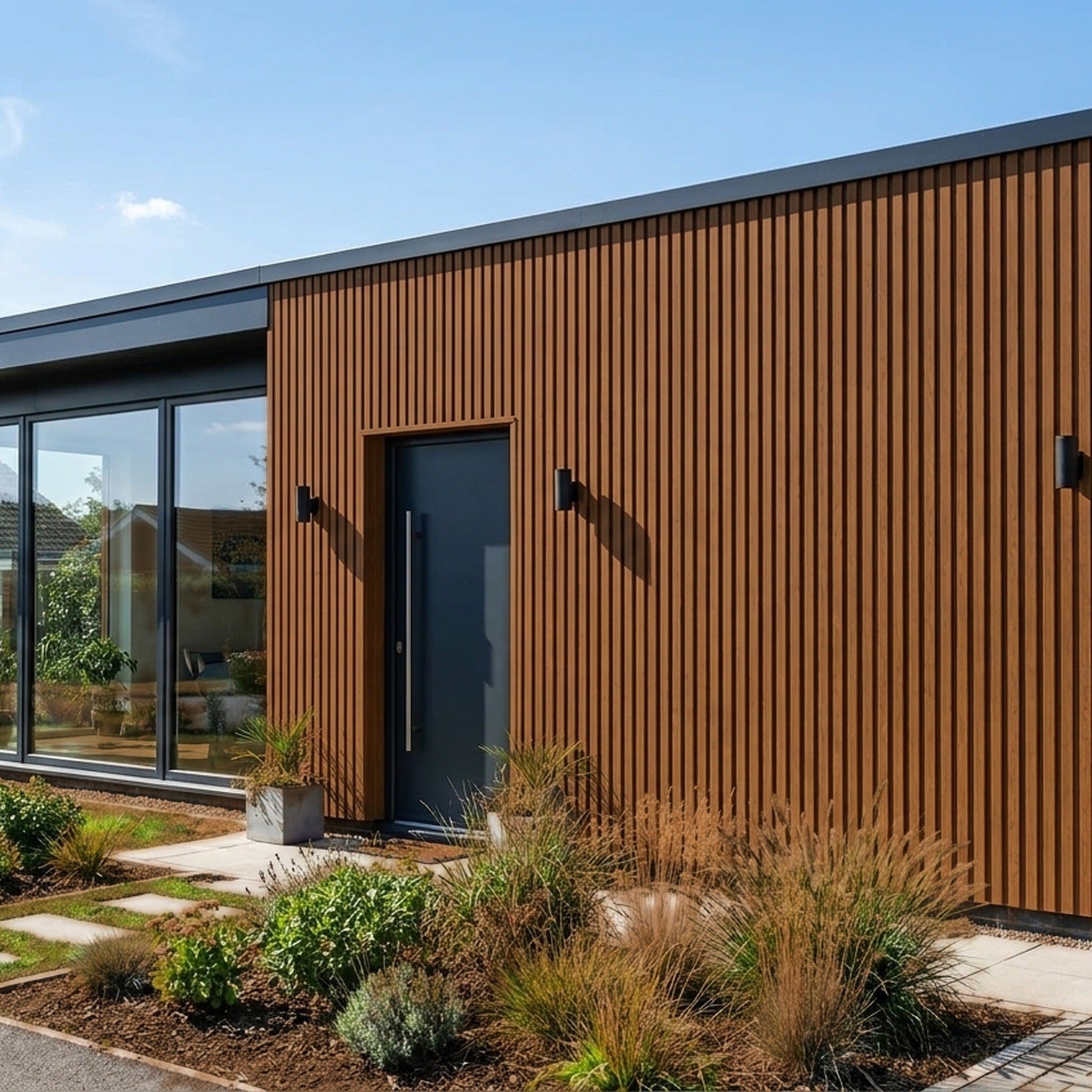 Panneau Bois Extérieur Chêne 290CM | Façade | Jardin | Texture 3D
