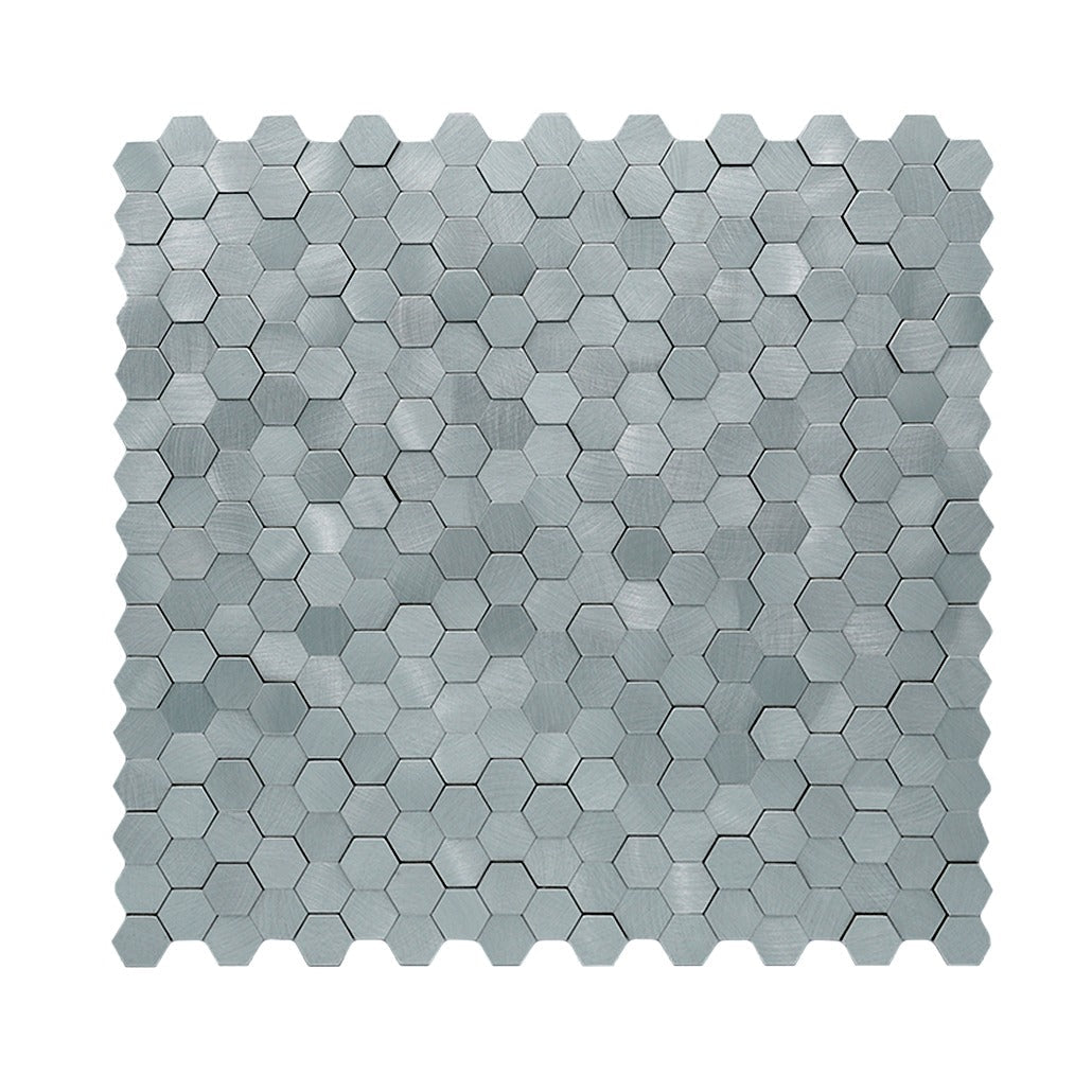 Crédence adhésive | Mini Hexagone 3D Gris | 29,8×30,7 cm