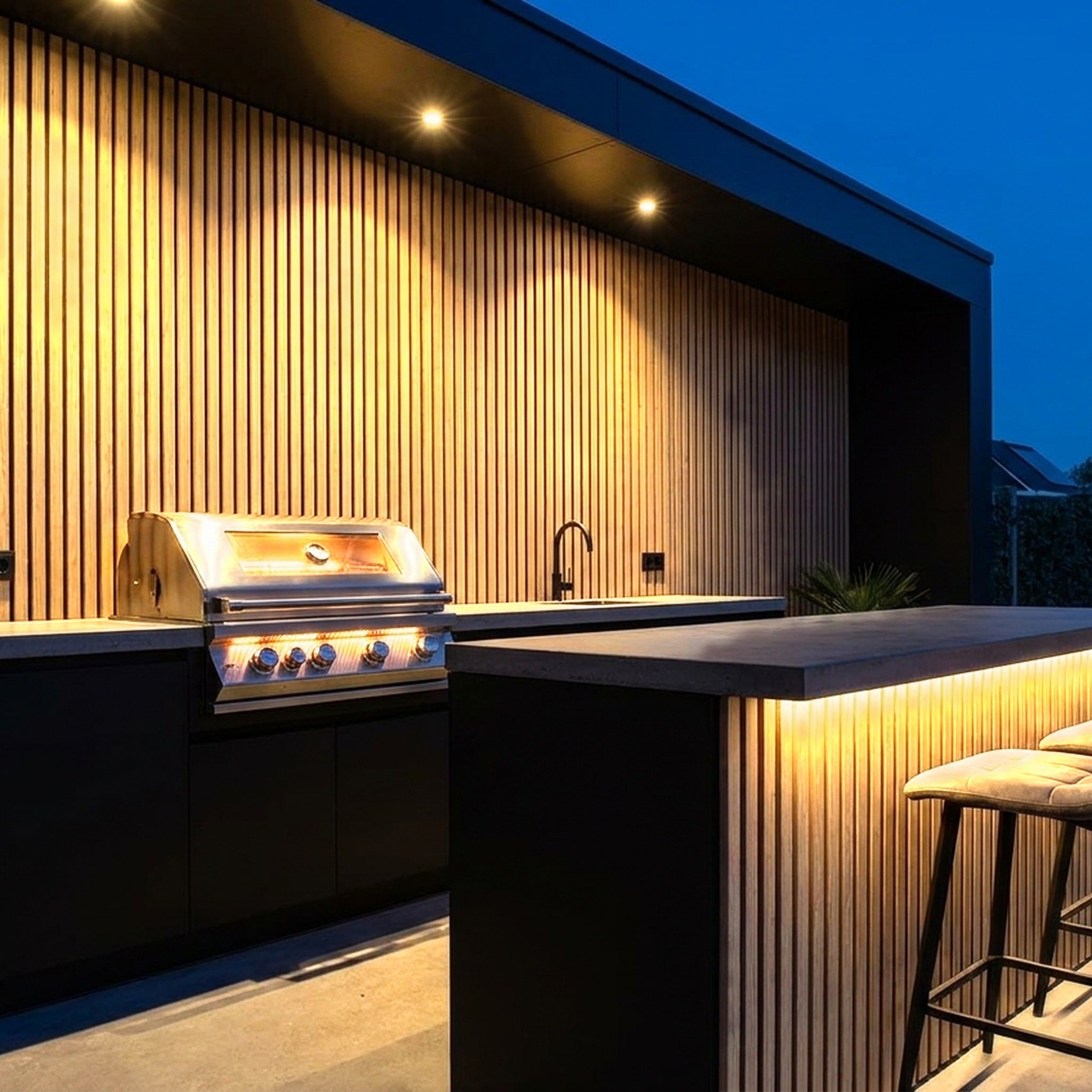 Panneau Bois Extérieur Bouleau 290CM | Façade | Jardin | Texture 3D
