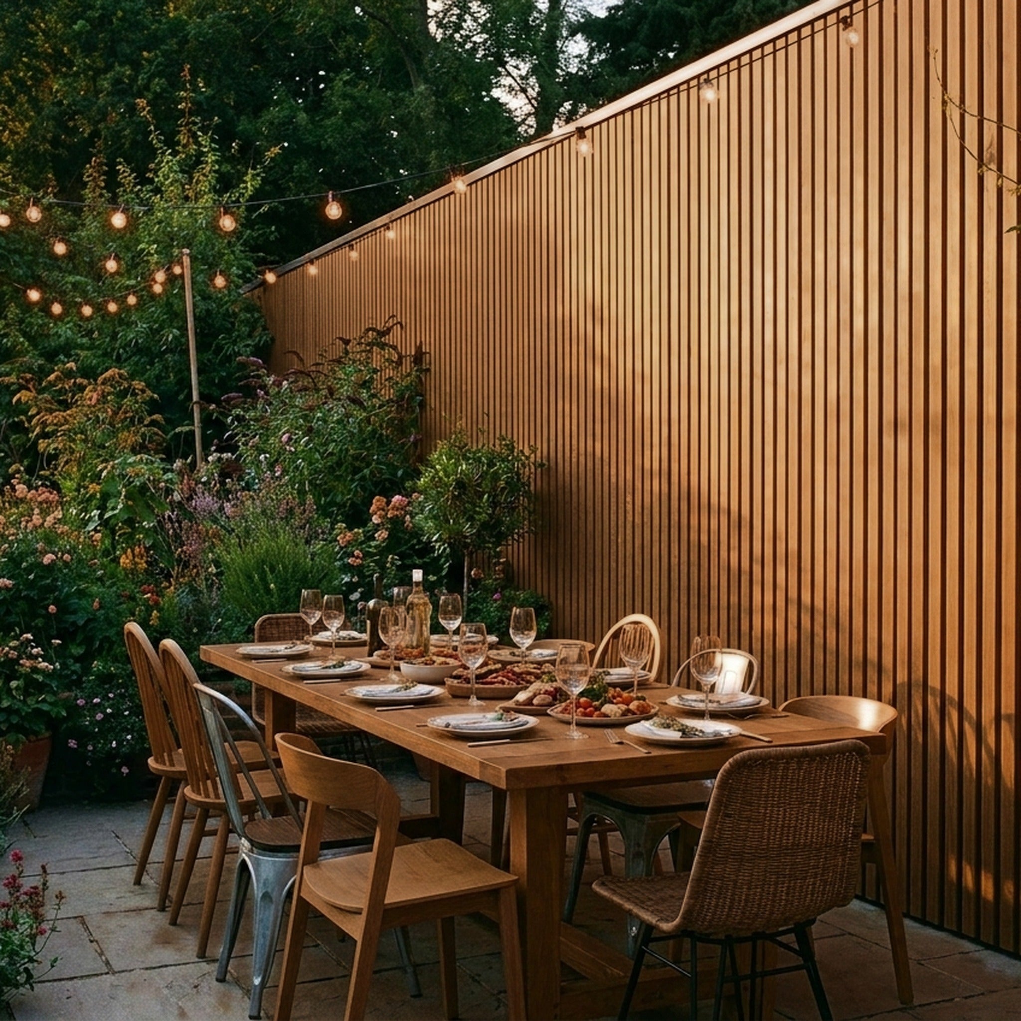 Panneau Bois Extérieur Chêne 290CM | Façade | Jardin | Texture 3D