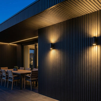 Panneau Bois Extérieur Noir 290CM | Façade | Jardin | Texture 3D