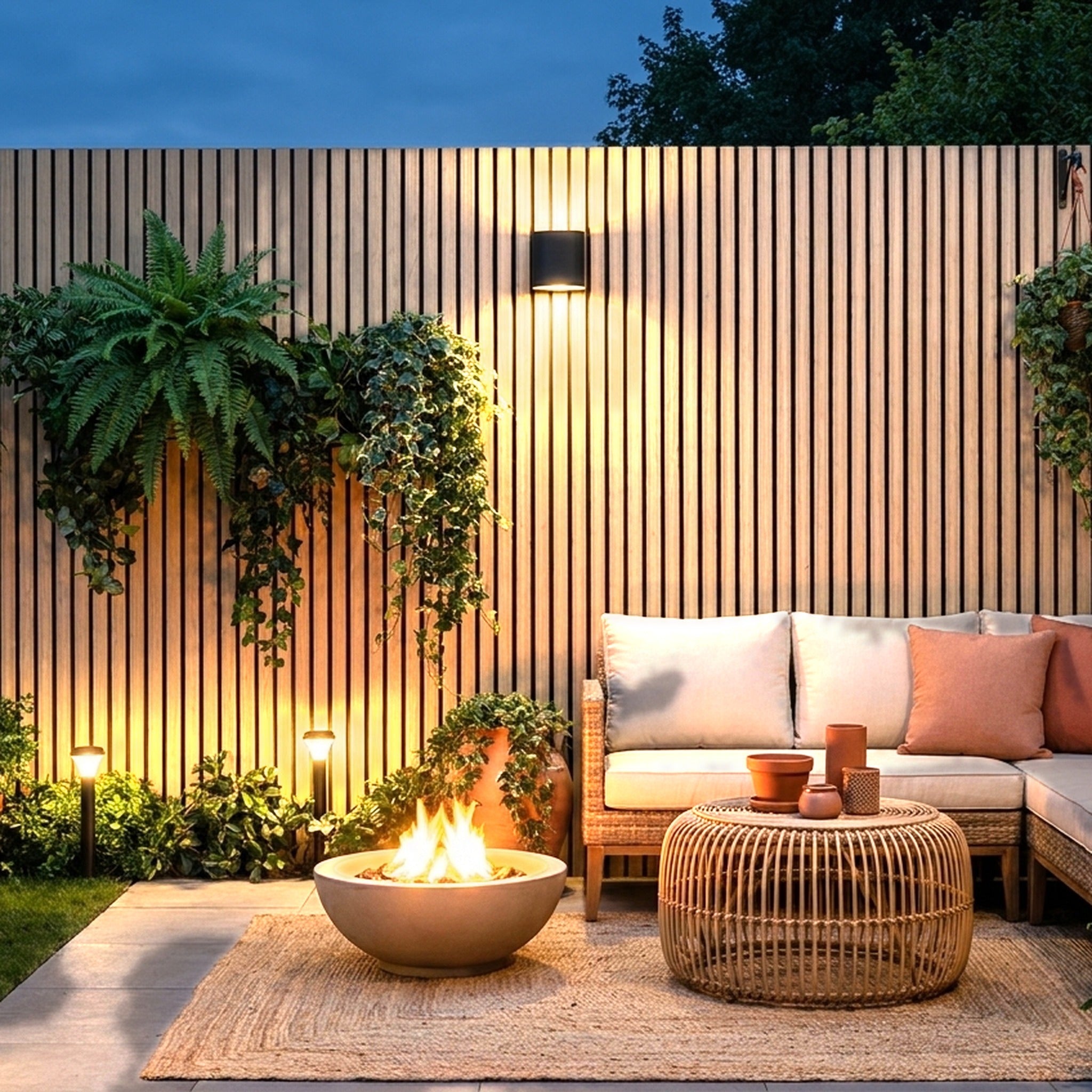 Panneau Bois Extérieur Bouleau 290CM | Façade | Jardin | Texture 3D
