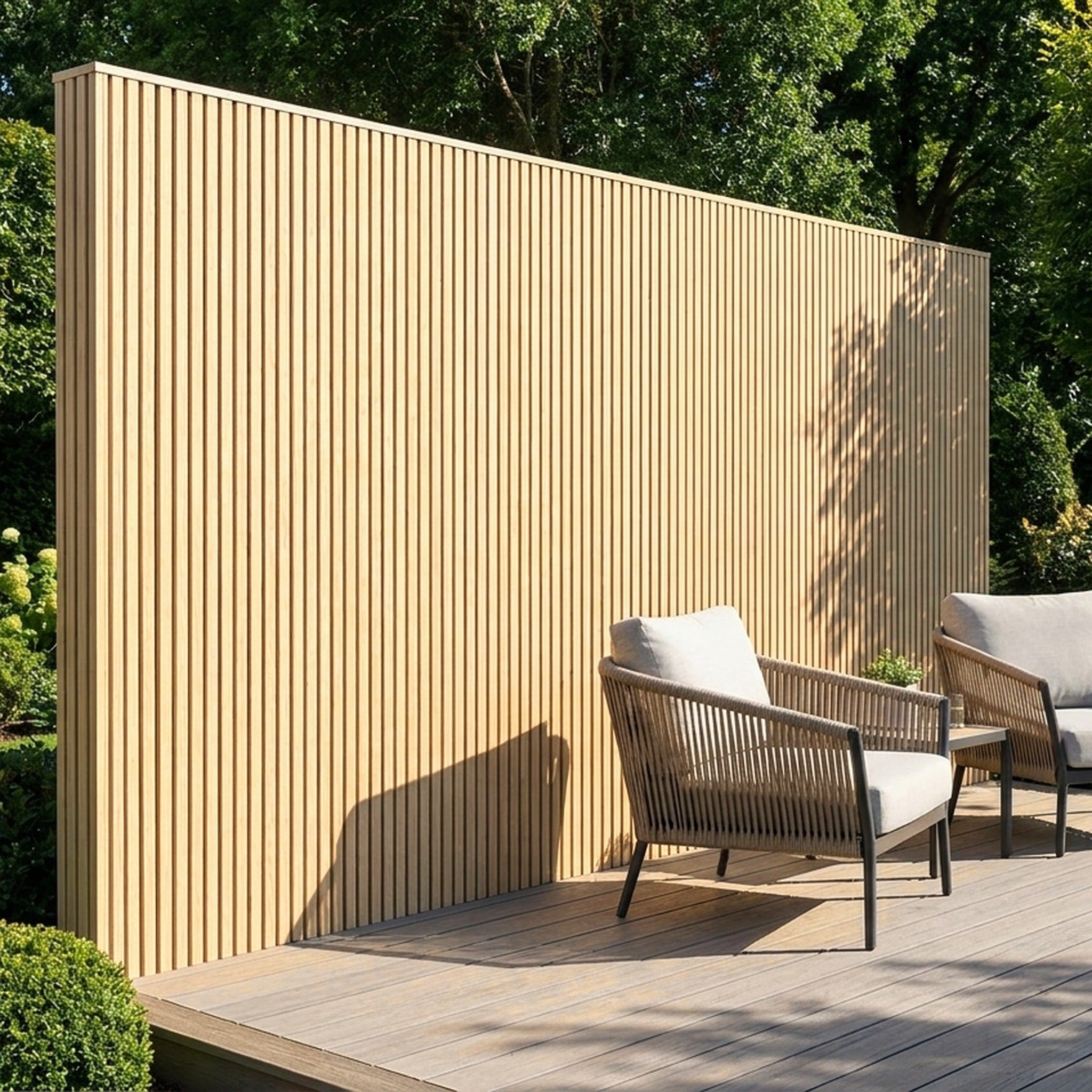 Panneau Bois Extérieur Bouleau 290CM | Façade | Jardin | Texture 3D