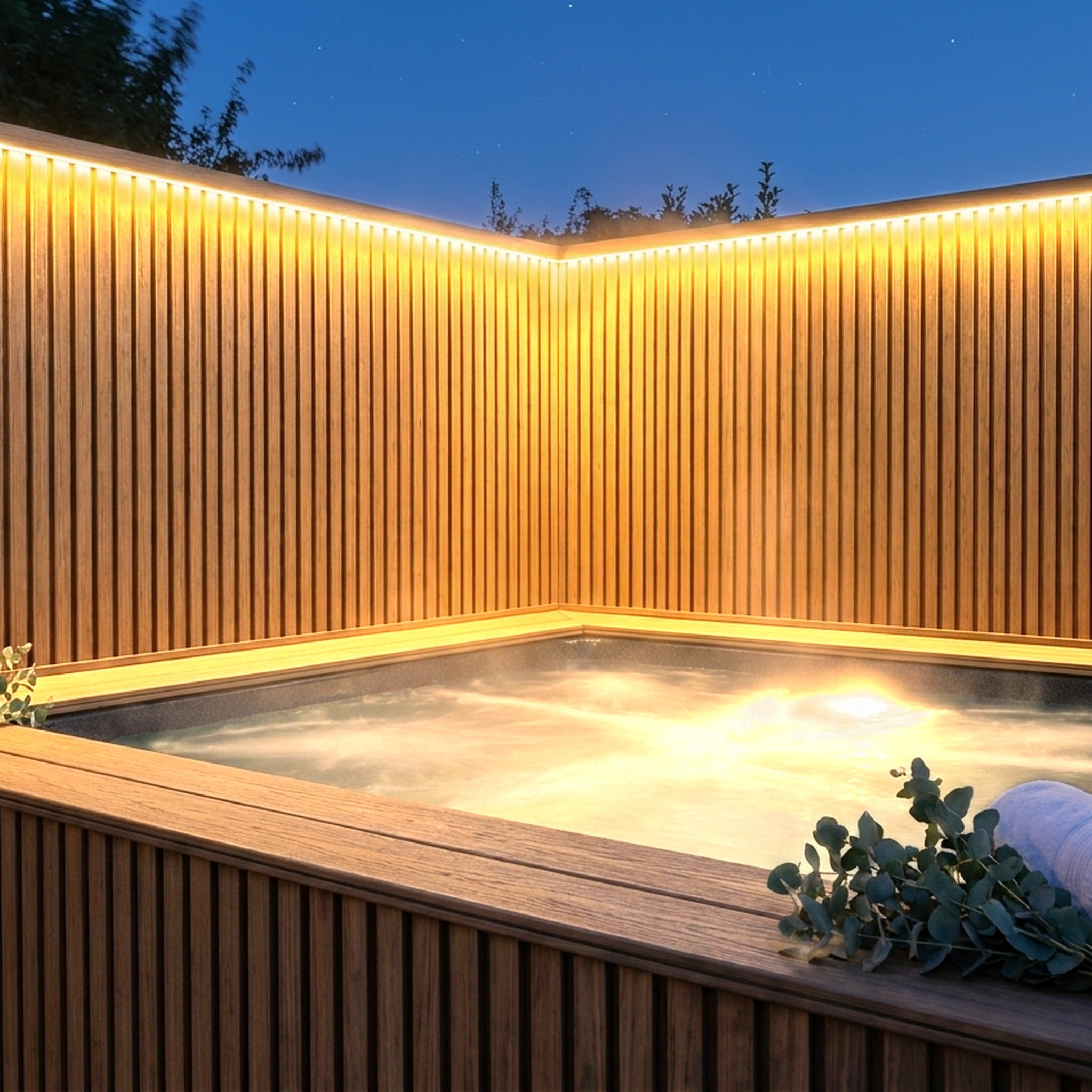 Panneau Bois Extérieur Bouleau 290CM | Façade | Jardin | Texture 3D