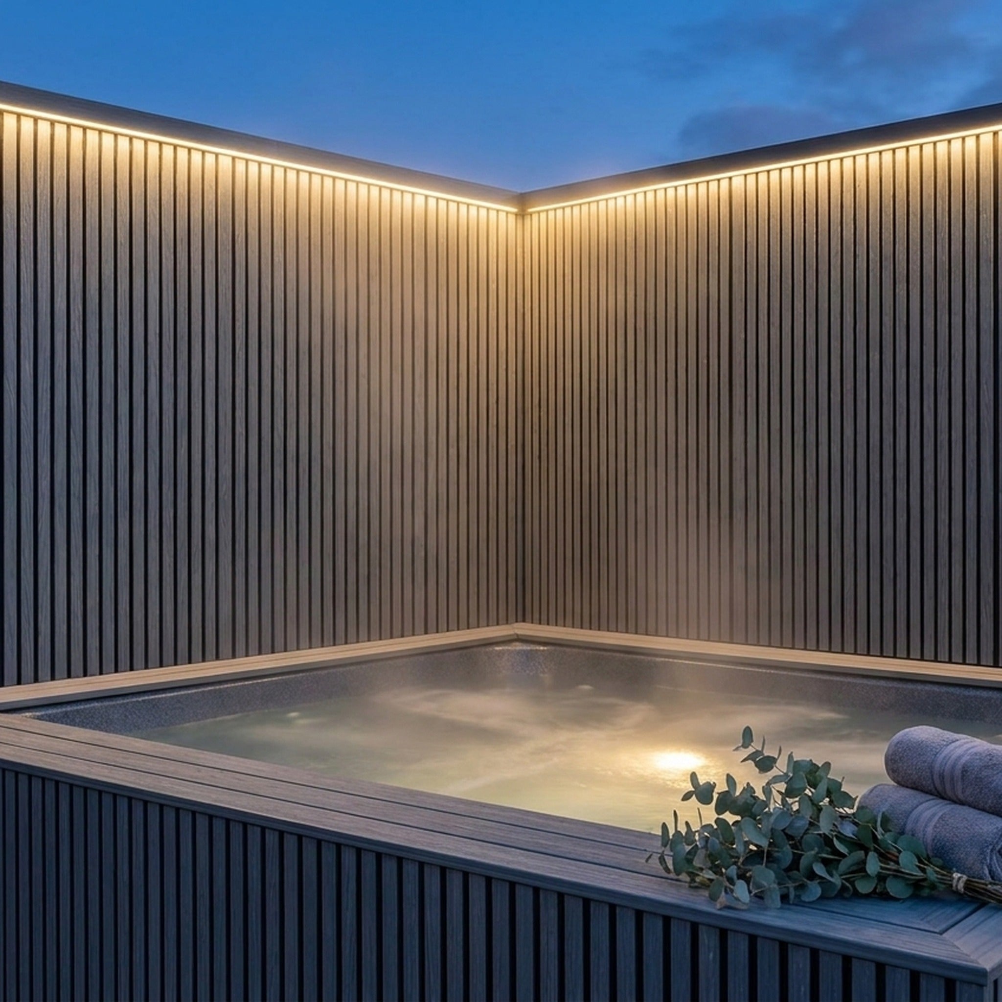 Panneau Bois Extérieur Gris Pierre 290CM | Façade | Jardin | Texture 3D