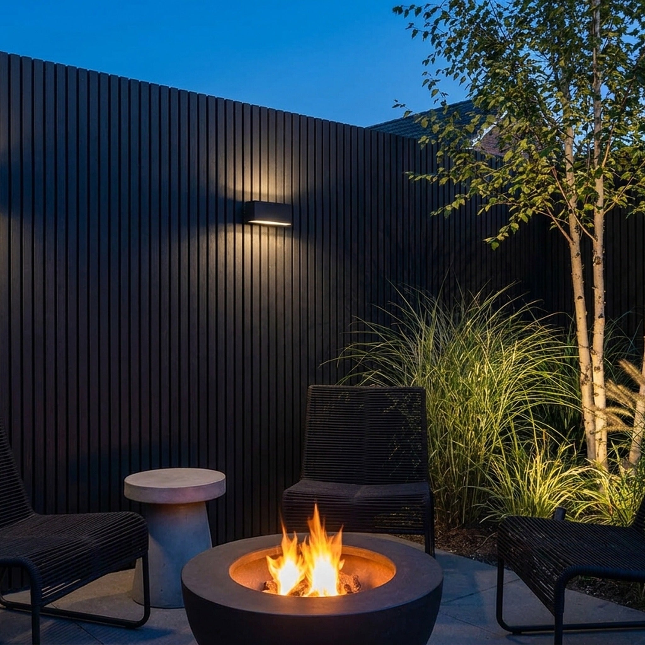 Panneau Bois Extérieur Noir 290CM | Façade | Jardin | Texture 3D