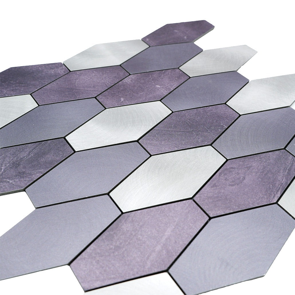 Crédence adhésive | Picket Violet | 30×30 cm