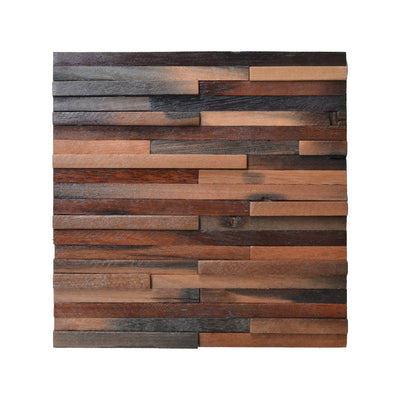 Panneau Bois Décoratif Mural | Shipwood Compact | 30×30 cm