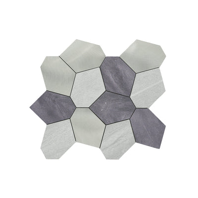 Crédence adhésive | Polygone Gris | 30×26,2 cm